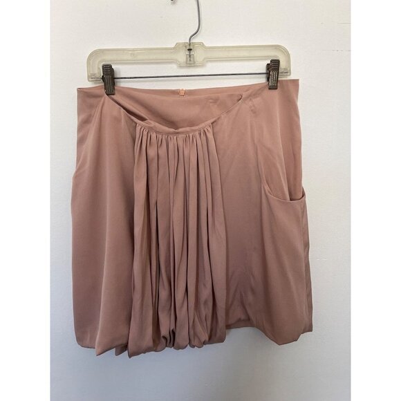 Anne Valerie hash Dresses & Skirts - Anne Valerie hash pink silk gathered pleated middle bubble hem mini skirt M